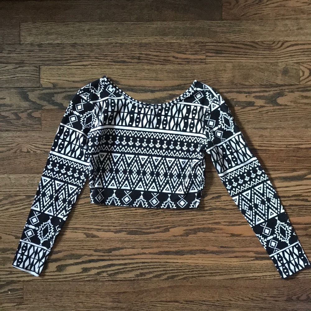 Forever 21 tribal print crop top